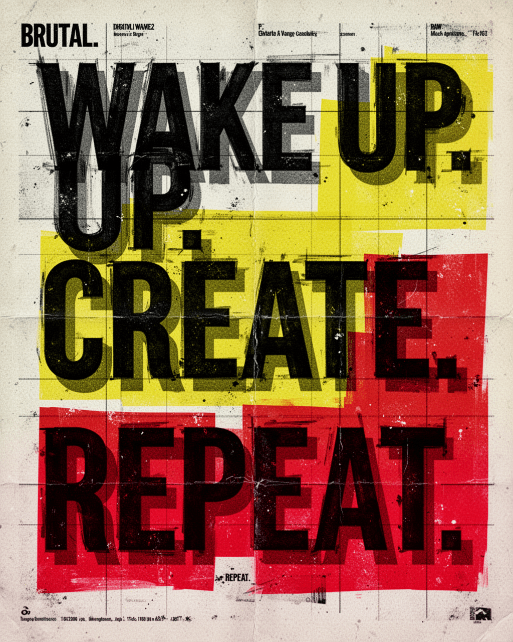Brutalist Typography Poster