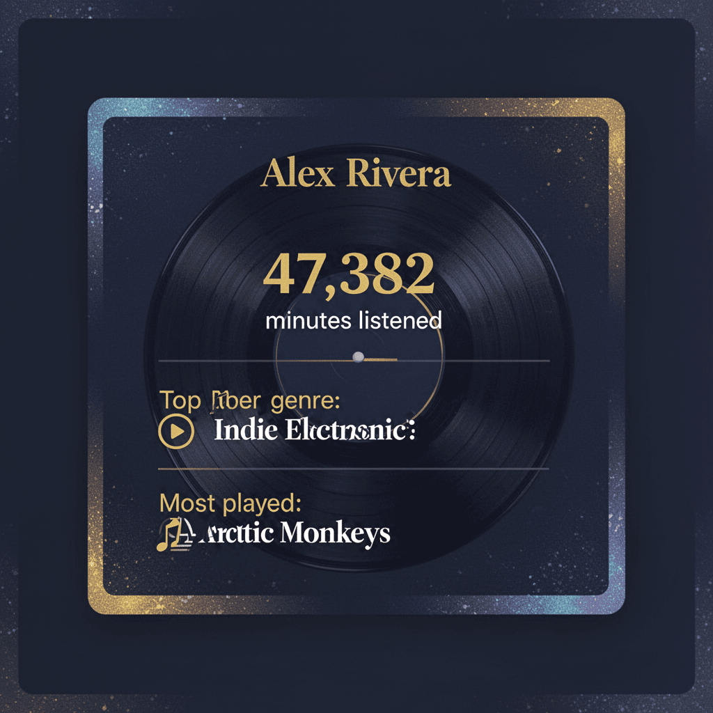Spotify Vinyl / Stats Card